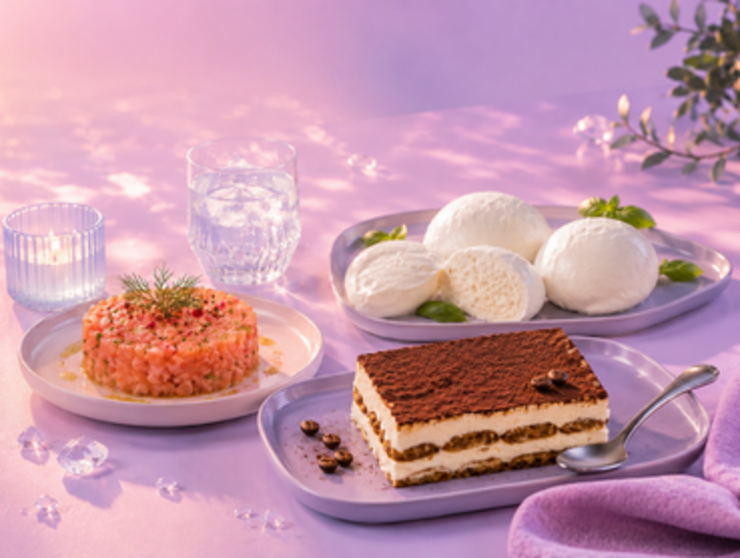 Prodotti solo da scongelare: tartare, mozzarella, tiramisù